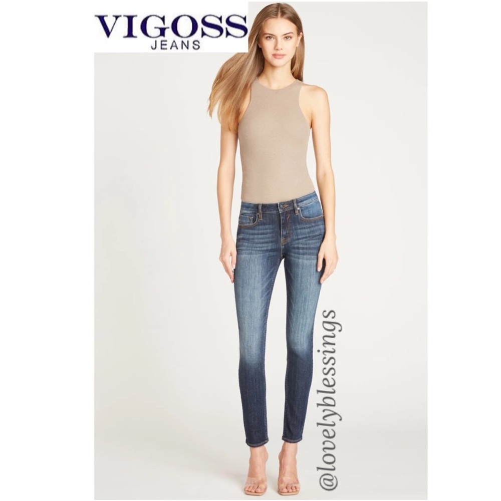 Skinny Jeans Vigoss Jagger Medium Blue  Vintage Mineral  Wash Jeans Size 26